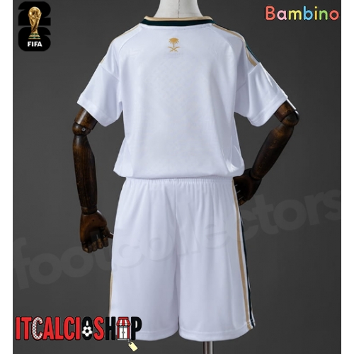 Arabia Saudita Seconda Maglia Bambino Mondiali 2026 Manica Corta (+ Pantaloni corti)
